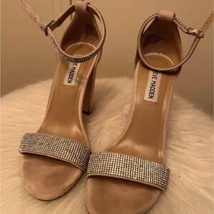 Steve Madden Nude Heels with Sparkling Strap